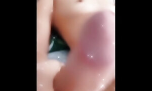 Mild hand job and blowage jizz shot