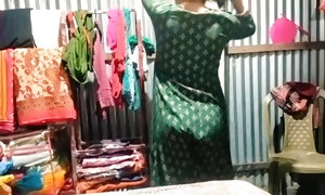 Indian desi bhabhi is dressing