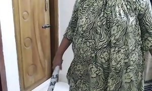 While sweeping guest guest room Pakistani hotel maid a guest lured by her XXL donk & gigantic fun bags then torn up her butt & cum in
